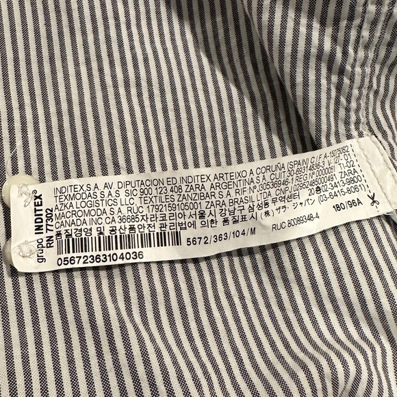 Zara Men Striped Button down - Picture 7 of 11